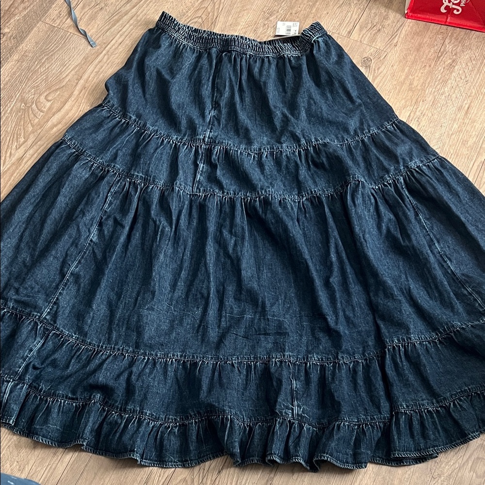 Denim Maxi Skirt